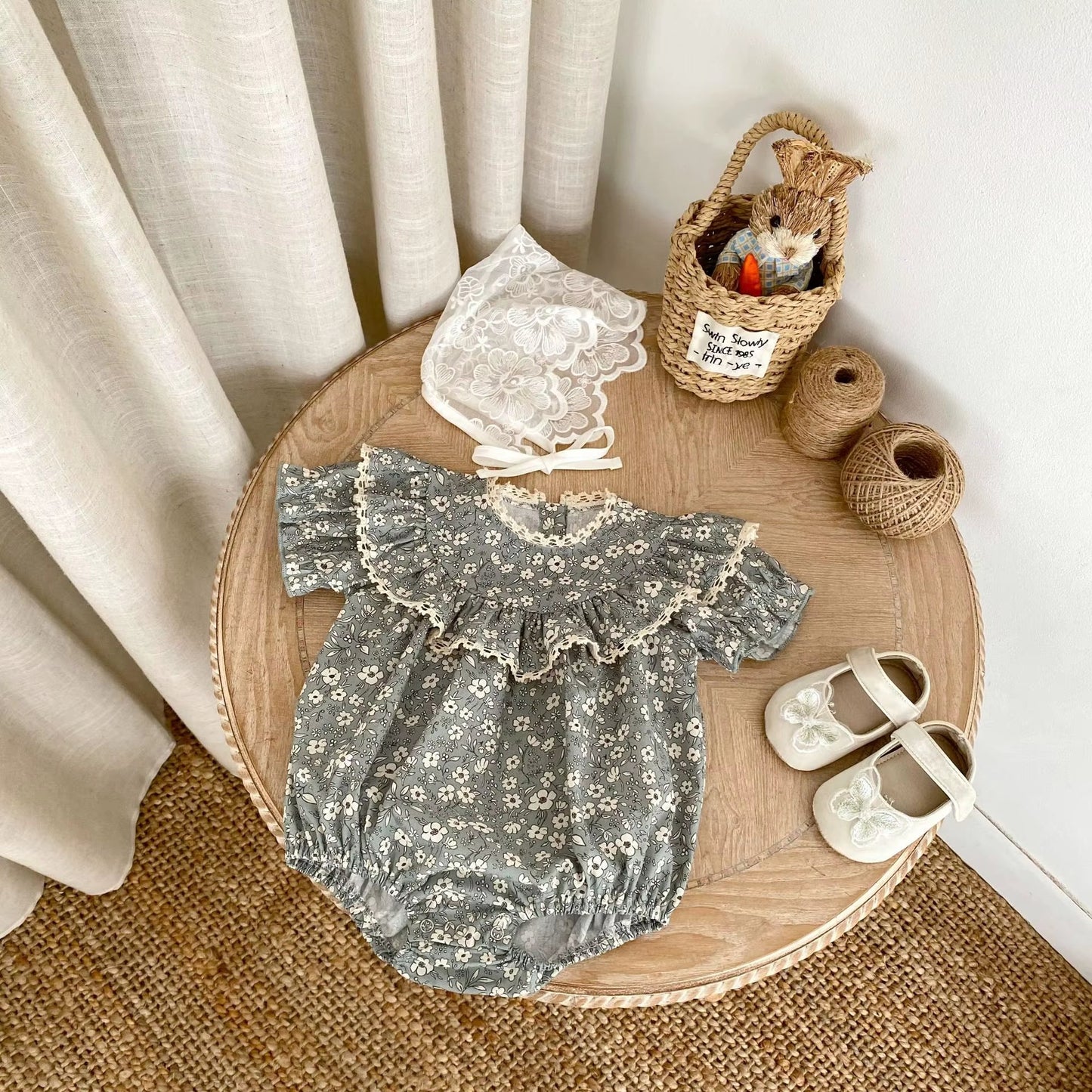 BloomCouture – Fashion Floral Jumpsuit for Babies (0–3 Years)