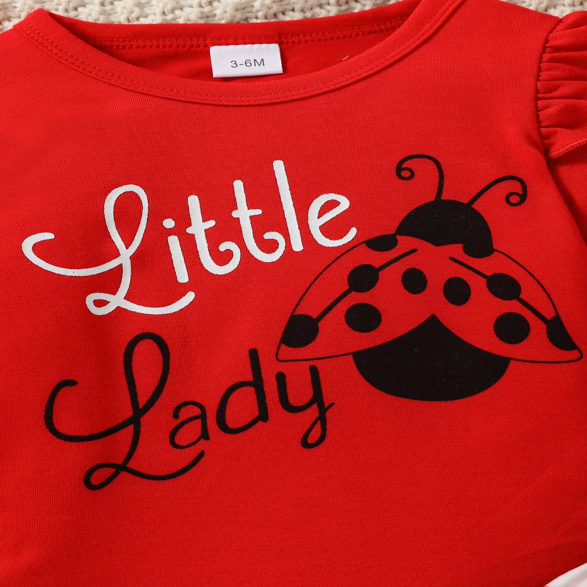 LadyLove – 3-Piece Baby Girl Outfit with Ladybird Bodysuit, Pants & Headband